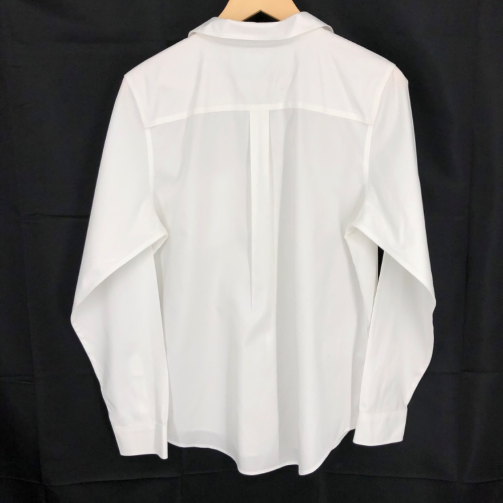LL Bean Mens Button Front Shirt Size Medium Regular White Wrinkle‎ Free Pocket - Picture 8 of 12